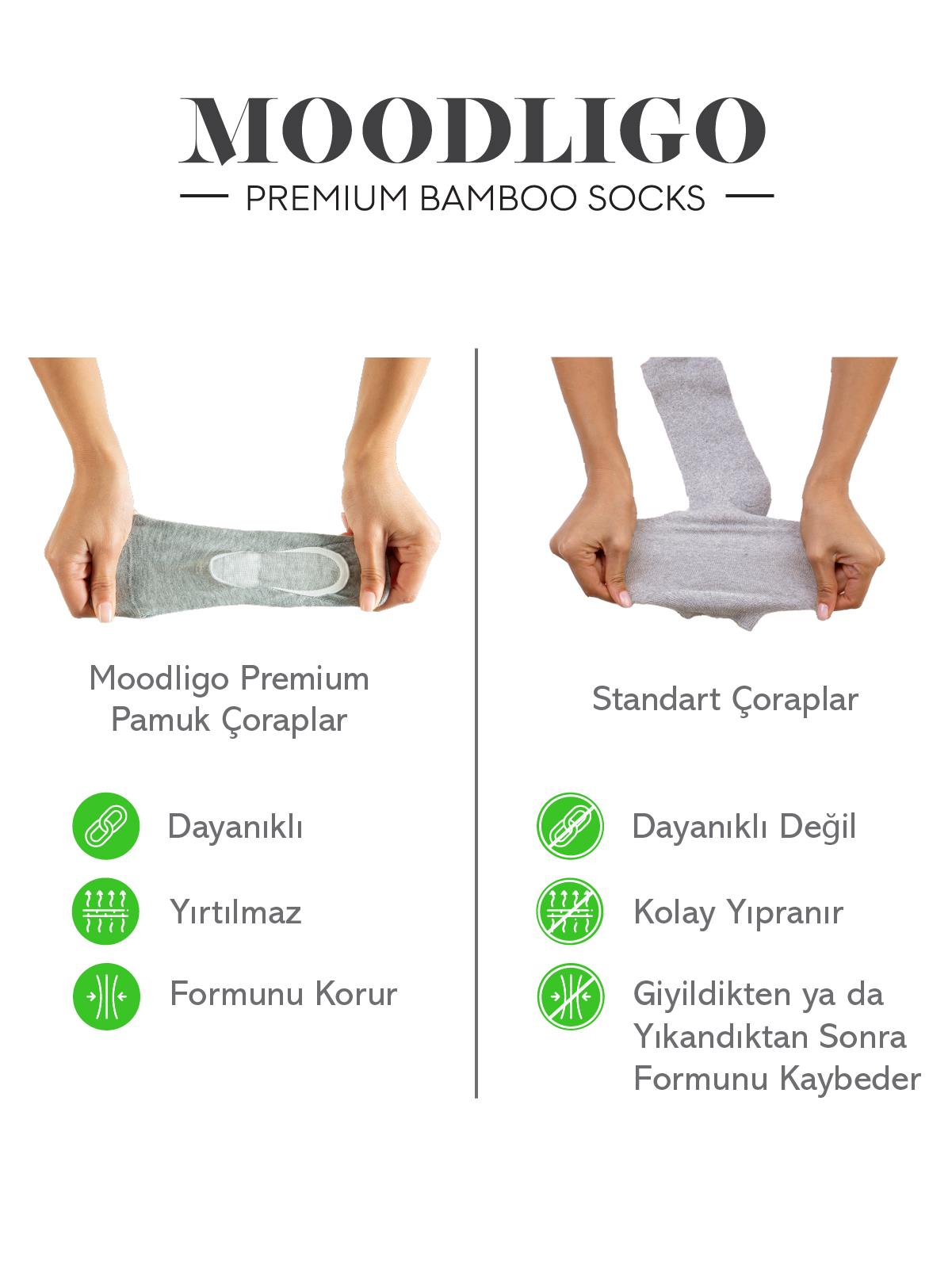 Erkek 6'lı Premium Pamuk Görünmez Spor Çorap (Babet Çorap) - Beyaz - Kutulu