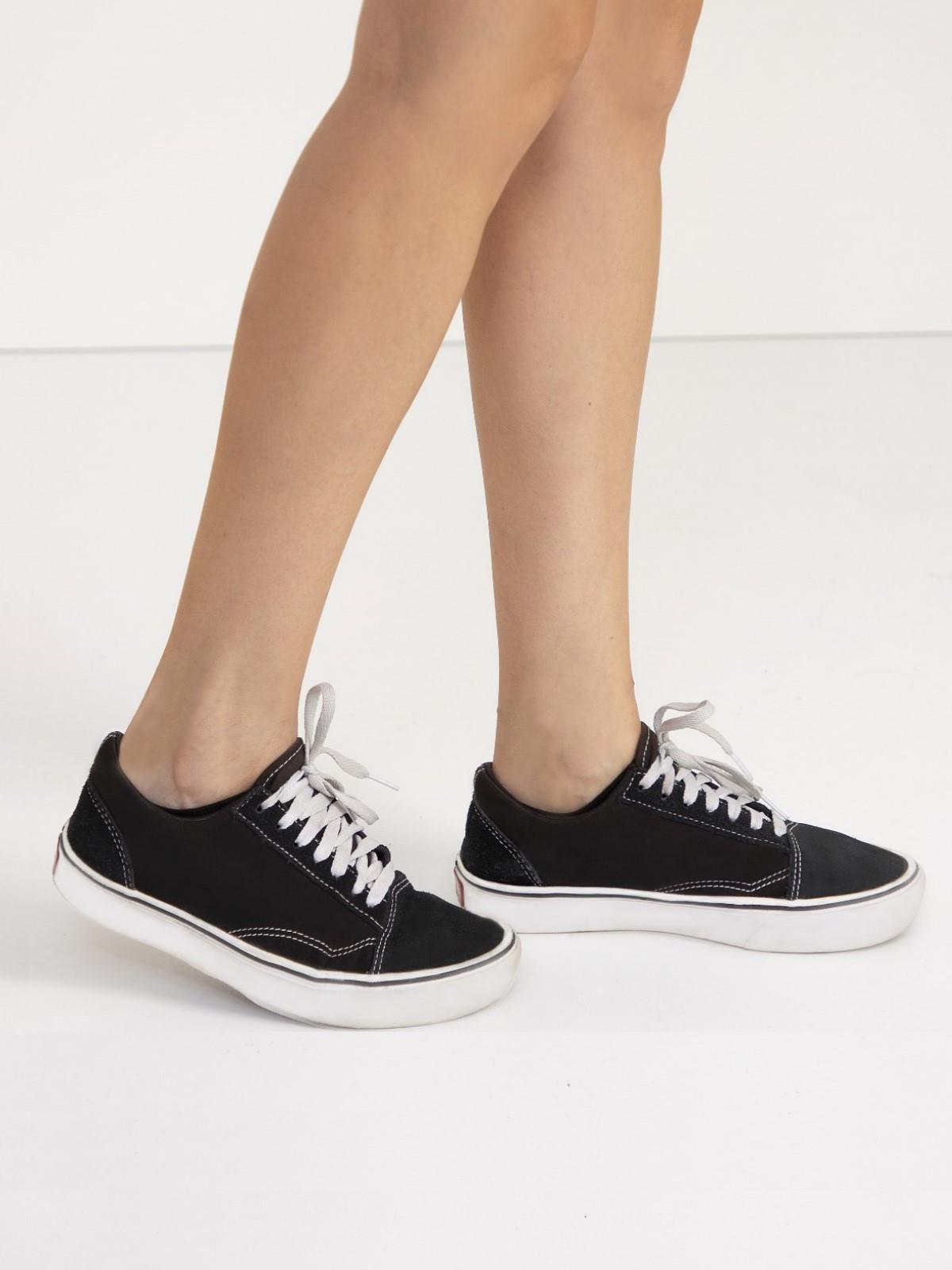 Moodligo Kadın 6'lı Premium Pamuk Görünmez Spor Çorap (Babet Çorap) - 3 Siyah 3 Beyaz - Kutulu