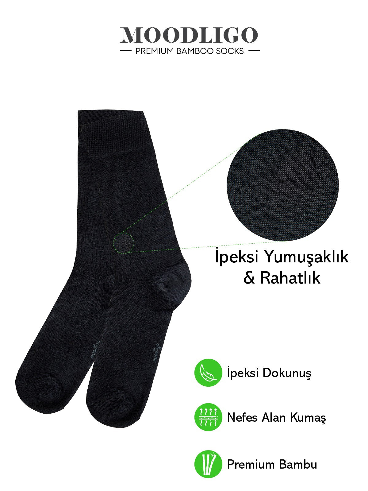 Erkek 6'lı Premium Bambu Soket Çorap - Kutulu