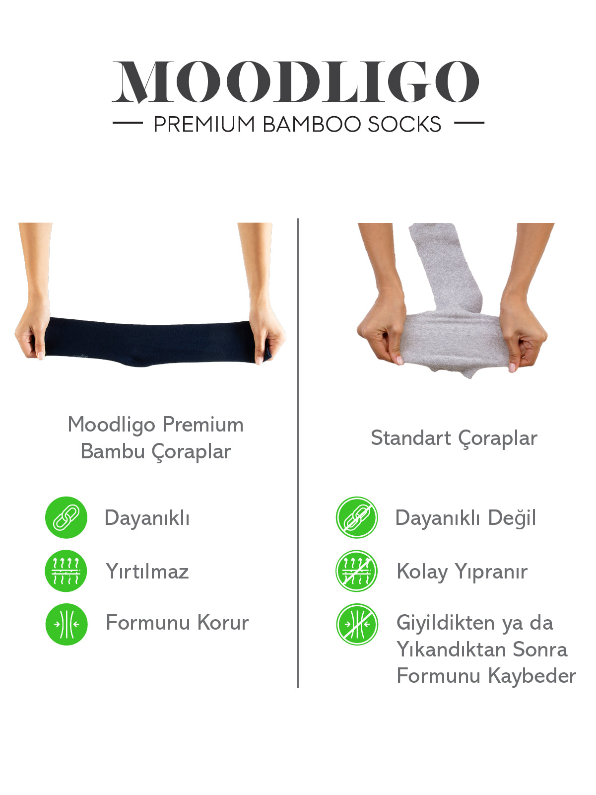 Kadın 6'lı Premium Bambu Soket Çorap - Kutulu